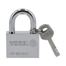 VOREL Vorhängeschloss + 4 Schlüssel 50 mm