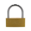 Vorhängeschloss 50 mm Messing mit 3 Schlüsseln