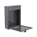 VOREL Briefkasten grau 360 x 260 x 80 mm