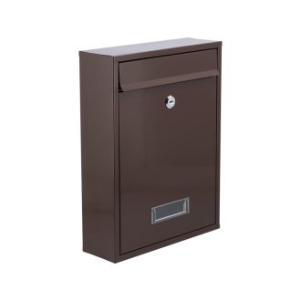 VOREL Briefkasten braun 360 x 260 x 80 mm