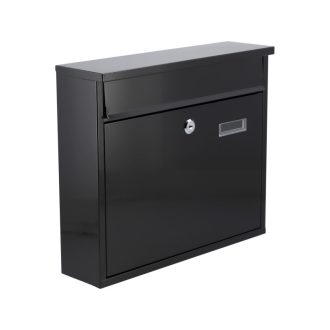  VOREL Briefkasten schwarz mit 2 Schlüsseln 310 x 360 x 100 mm