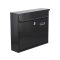 VOREL Briefkasten schwarz mit 2 Schlüsseln 310 x 360 x 100 mm