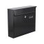 VOREL Briefkasten schwarz mit 2 Schlüsseln 310 x 360 x 100 mm