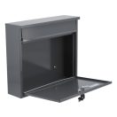 VOREL Briefkasten grau mit 2 Schlüsseln 310 x 360 x 100 mm