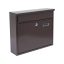 VOREL Briefkasten braun mit 2 Schlüsseln 310 x 360 x 100 mm