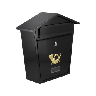 VOREL Briefkasten schwarz 380 x 320 x 105 mm