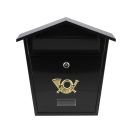 VOREL Briefkasten schwarz 380 x 320 x 105 mm