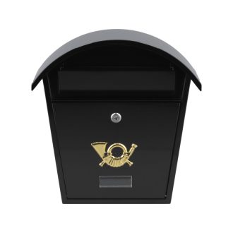 VOREL Briefkasten schwarz 380 x 320 x 105 mm