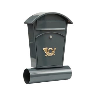 VOREL Briefkasten grau 480 x 280 x 80 mm