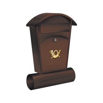 VOREL Briefkasten braun 480 x 280 x 80 mm