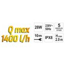 FLO Elektrische Springbrunnenpumpe 28W