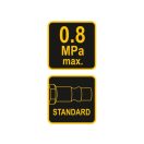 VOREL Reifenblaspistole mit Manometer 0-12 bar