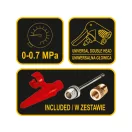 VOREL Fußpumpe mit Manometer 0,7 MPa