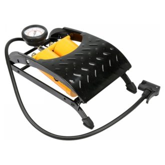 VOREL Fußpumpe mit Doppelzylinder-Manometer