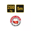 VOREL Abschleppseil 2500 kg mit Titanklemmen