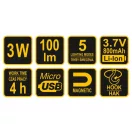 VOREL LED-Lampe 100 lm 3W