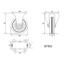 VOREL Industrierad Feste Gabel 100 mm 60 kg