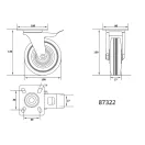 VOREL Industrierad mit Schwenkgabelbremse 100 mm 60 kg