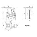 VOREL Industrierad mit Schwenkgabelbremse 200 mm 150 kg