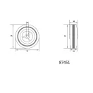 VOREL Industrierad 75 mm 40 kg