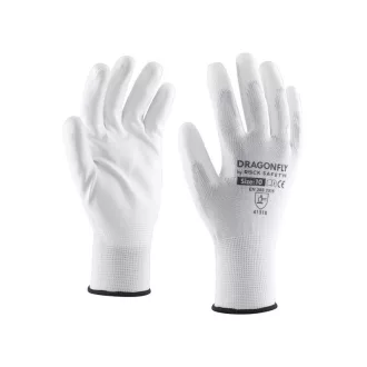   DRAGONFLY/10 getauchte Montagehandschuhe WEISS paarweise verpackt