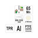 FLO Astschneider Teleskopstiel 690 - 1030 mm / 40 mm Fräser Teflon beschichtet
