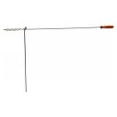 Spieß aus Edelstahl mit 3 Zinken, 1200 mm Stützstange