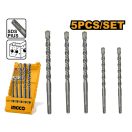 INGCO Steinbohrer-Set 5-teilig 6-12 mm SDS-Plus