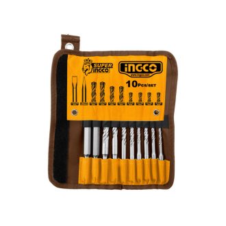 INGCO Steinbohrer und Meißelschaft Set 10-teilig SDS-Plus