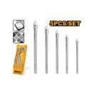 INGCO Glas- und Fliesenbohrer Set 5-teilig 4-10 mm