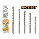 INGCO Steinbohrerset 5-teilig 4-10 mm zylindrisch