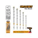 INGCO Steinbohrer Set 5-teilig 4-10 mm für Bit-Halter