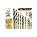 INGCO Spiralbohrer-Set 19-teilig 1-10 mm HSS zylindrisch