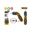 INGCO Ratschenschraubendreher-Set 13-teilig CrV