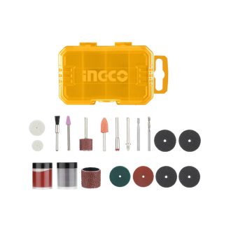 INGCO Mini-Schleifkopfset mit Spindel, 81-teilig