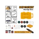 INGCO Mini-Schleifkopfset mit Spindel, 81-teilig