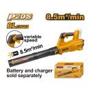 INGCO Akku-Laubbläser bürstenlos 20 V (ohne Akku und Ladegerät)