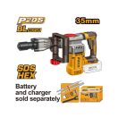 INGCO Akku-Abbruchhammer 16 J SDS-Hex bürstenlos 20 V (ohne Akku und Ladegerät)