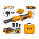 INGCO Akkuschrauber 3/8" 65 Nm 20 V (1 x 2,0 Akku + Ladegerät)