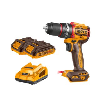   INGCO Akku-Schlagbohrschrauber 66 Nm bürstenlos 20 V (2 x 2,0 Ah Akku + Ladegerät)