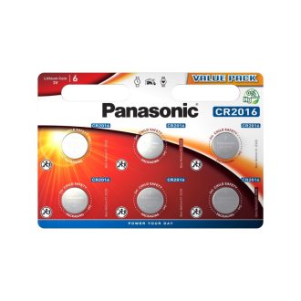 PANASONIC CR2016 Lithium-Knopfzelle 3 V (6 Stück)