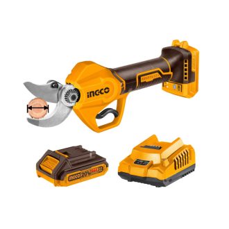   INGCO Akku-Baumschere 30 mm bürstenlos 20 V (1 x 2,0 Ah Akku + Ladegerät)