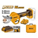 INGCO Akku-Baumschere 30 mm bürstenlos 20 V (1 x 2,0 Ah Akku + Ladegerät)