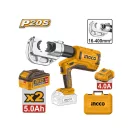 INGCO Akku-hydraulische Kabelpresszange 16-400 mm² (2 x 5,0 Ah Akku + Ladegerät)