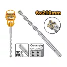 INGCO Steinbohrer 6 x 210 mm Vierkant SDS-Plus