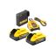 DEWALT Powerstack Akku- und Ladegerät-Set USB 18 V 5 Ah (2 x 1,7 Ah Akkus) DCB094H2