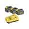 DEWALT FlexVolt Akku und Schnellladegerät Set 18 V (3 x 6 Ah Akku) DCB118T3