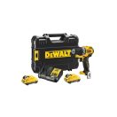 DEWALT Akku-Bohrschrauber 12 V ohne Kohlebürste (2 x 2,0 Ah Akku + Ladegerät) DCD701D2