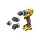 DEWALT Akku-Bohrschrauber mit Wechselkopf 12 V (2 x 3,0 Ah Akku + Ladegerät + TSTAK) DCD703L2T