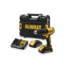 DEWALT Akku-Schlagbohrschrauber 18 V ohne Kohlebürste (2 x 3,0 Ah Akku + Ladegerät + TSTAK) DCD778L2T